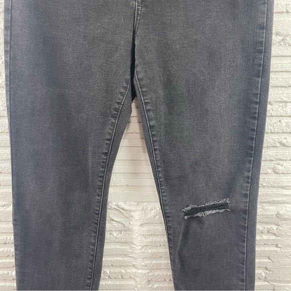 Banana Republic High Rise Skinny Jeans Black Wash Distressed Size 10 - Picture 5 of 14